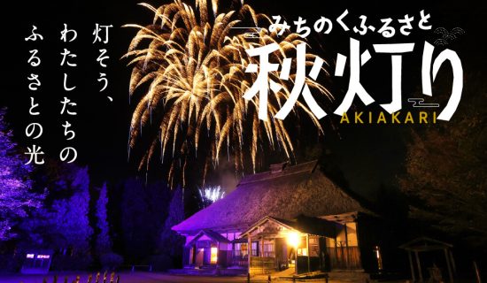 【みちのく杜湖畔公園みちのく故鄉秋燈】